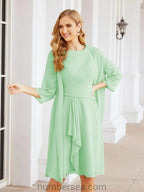 Sunnderly Mother of The Bride Dresses Prom Dress Casual Pleated Dress SY28065 by numbersea