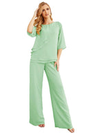 Sunnderly Elegant 2 Piece Mother of The Bride Dress Plus Size Pant Suits Ruffle Layers Sliver Housecoat SY28064 by numbersea