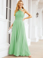 Numbersea Abiti da damigella incrociati con collo all'americana per festa, matrimonio, sera, ballo di fine anno, abiti lunghi da ballo 28053