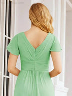 Numbersea Formal Prom Gowns for Mother of The Bride Cap Sleeves Bridesmaid Dress 28047 by numbersea