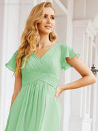 Numbersea Formal Prom Gowns for Mother of The Bride Cap Sleeves Bridesmaid Dress 28047 by numbersea