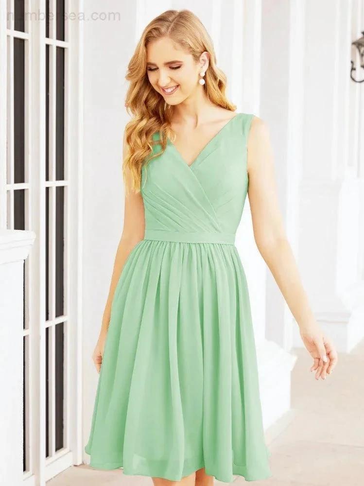 Numbersea Homecoming Dresses Knee Length Skirt V Back 28062 by numbersea