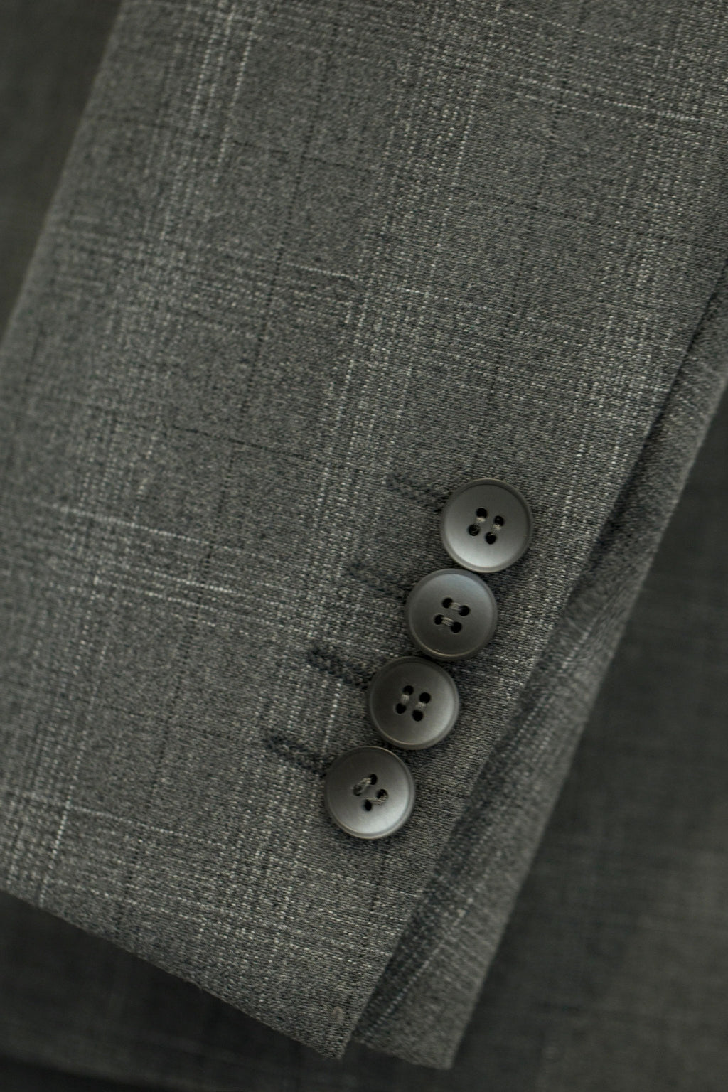 Three-Piece Solid Grey Wool Suit | Tailored Formal Groom & Business Suit by 男装
