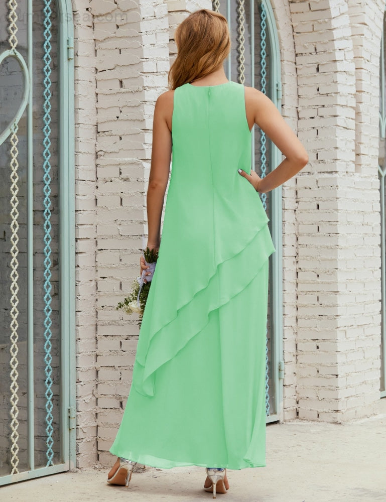 Chiffon Long Plus Size Mother of Bride Dresses Formal Bridesmaid Prom Gown SY28019