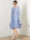 A-Line/Princess Scoop Knee-Length Mother of the Bride Dresses by Dreamylily