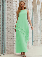 Chiffon Long Plus Size Mother of Bride Dresses Formal Bridesmaid Prom Gown SY28019