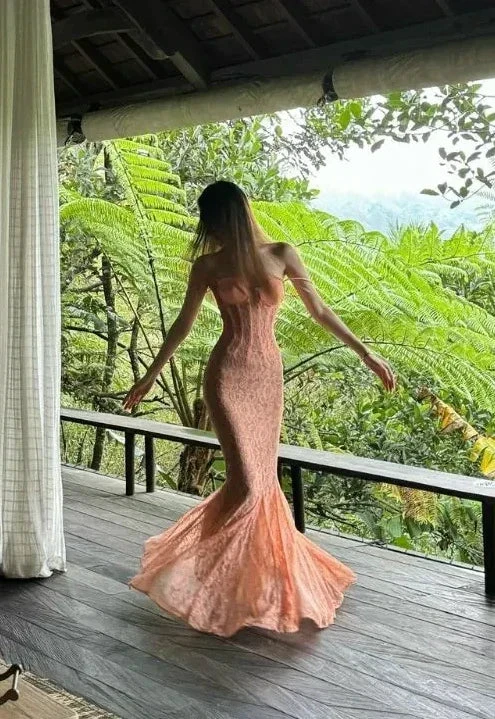 Sexy Lace Mermaid Prom Dress Long Evening Gown Y7693 by simplepromdress