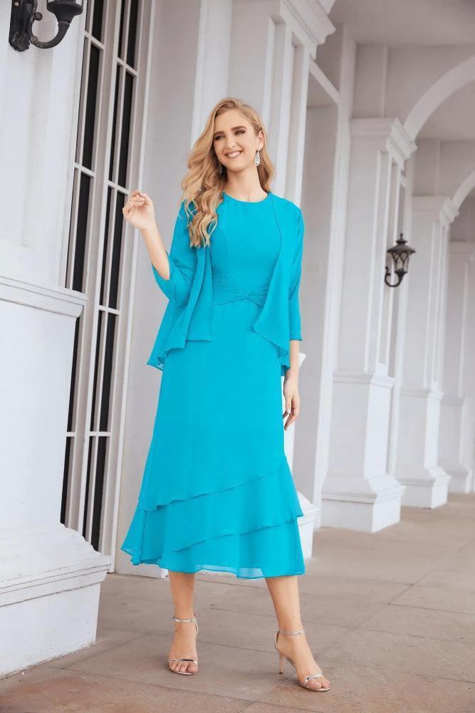 Sunnderly Two-Piece A-line Mother of The Bride Dress Formal Party Gown Dress SY28072 by numbersea