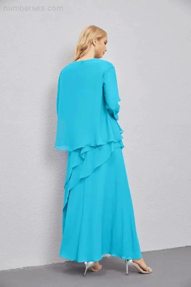 Mother of Bride Dresses with Open Front Lightweight Cardigan Formal Prom Gown 28081 by numbersea