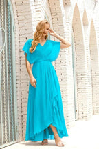 Numbersea Mother of The Bride Dresses Plus Size V-Neck Floor Length Formal Prom Dress for Wedding Guest 28020 by numbersea