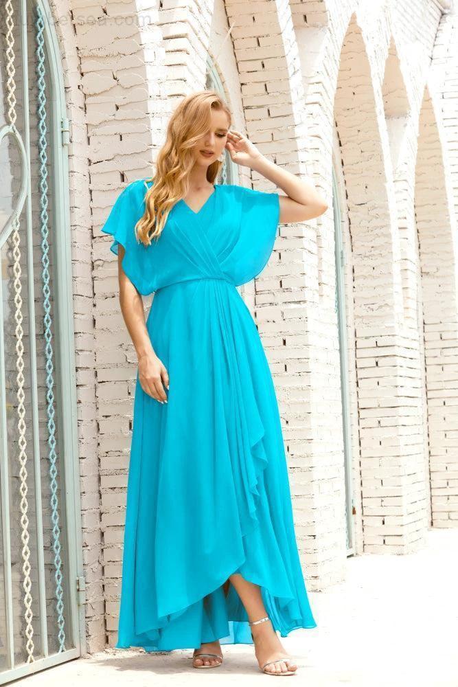 Numbersea Mother of The Bride Dresses Plus Size V-Neck Floor Length Formal Prom Dress for Wedding Guest 28020 by numbersea