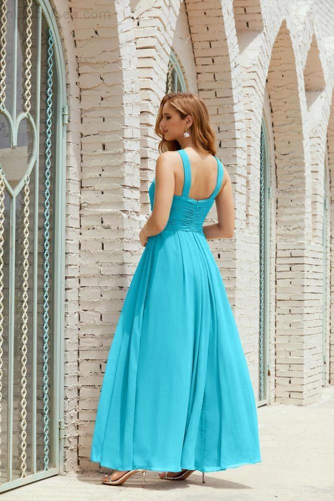Halter Bridesmaid Dresses Formal Cocktail Prom Gown 28015 by numbersea