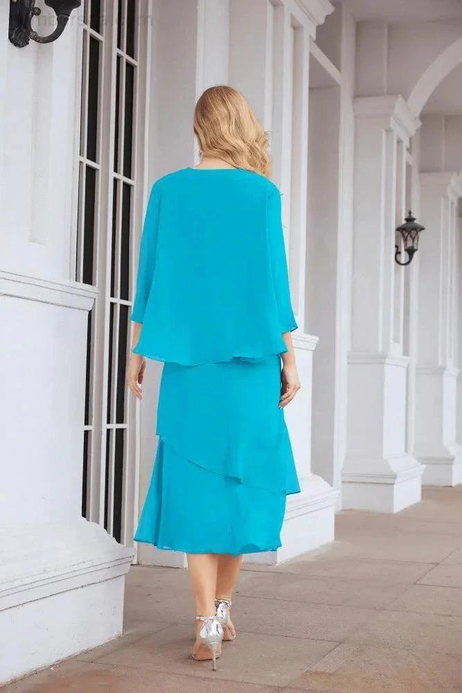Sunnderly Two-Piece A-line Mother of The Bride Dress Formal Party Gown Dress SY28072 by numbersea