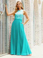 Lace Bridesmaid Dress Floor Length Evening Gowns with Pockets 28017 by numbersea