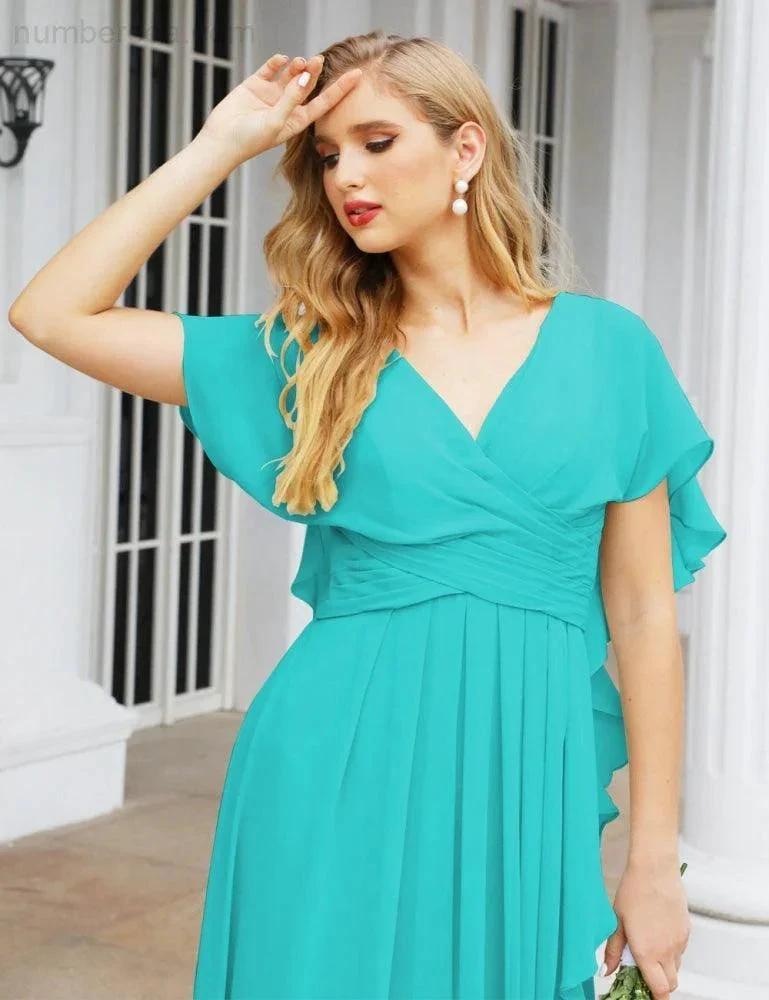Numbersea Bridesmaid Dresses Backless Formal Prom Gowns for Evening Party Mother of The Bride Dress 28040 by numbersea