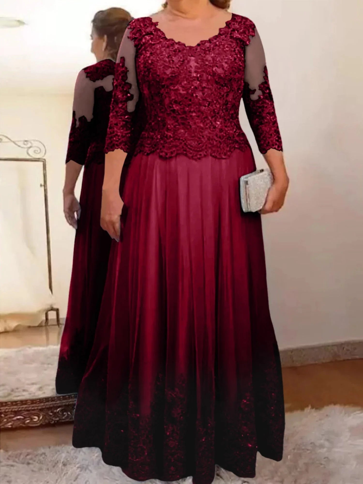 Vestidos de madre de la novia de tul corte A/princesa con apliques 