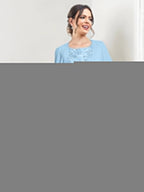 A-Line/Princess Scoop Knee-Length Mother of the Bride Dresses by Dreamylily