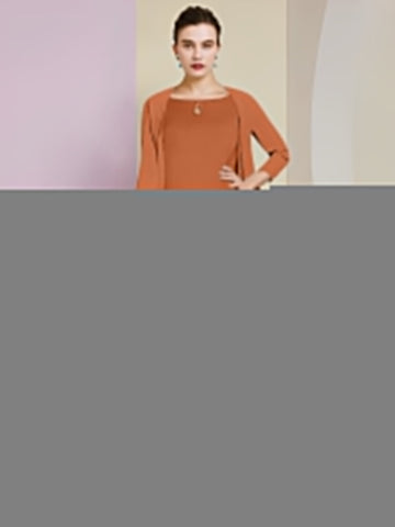 A-Line/Princess Jewel Neck Knee-Length Mother of the Bride Dresses