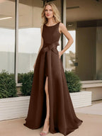 A-Line/Princess Scoop Mother of the Bride Dresses by Dreamylily
