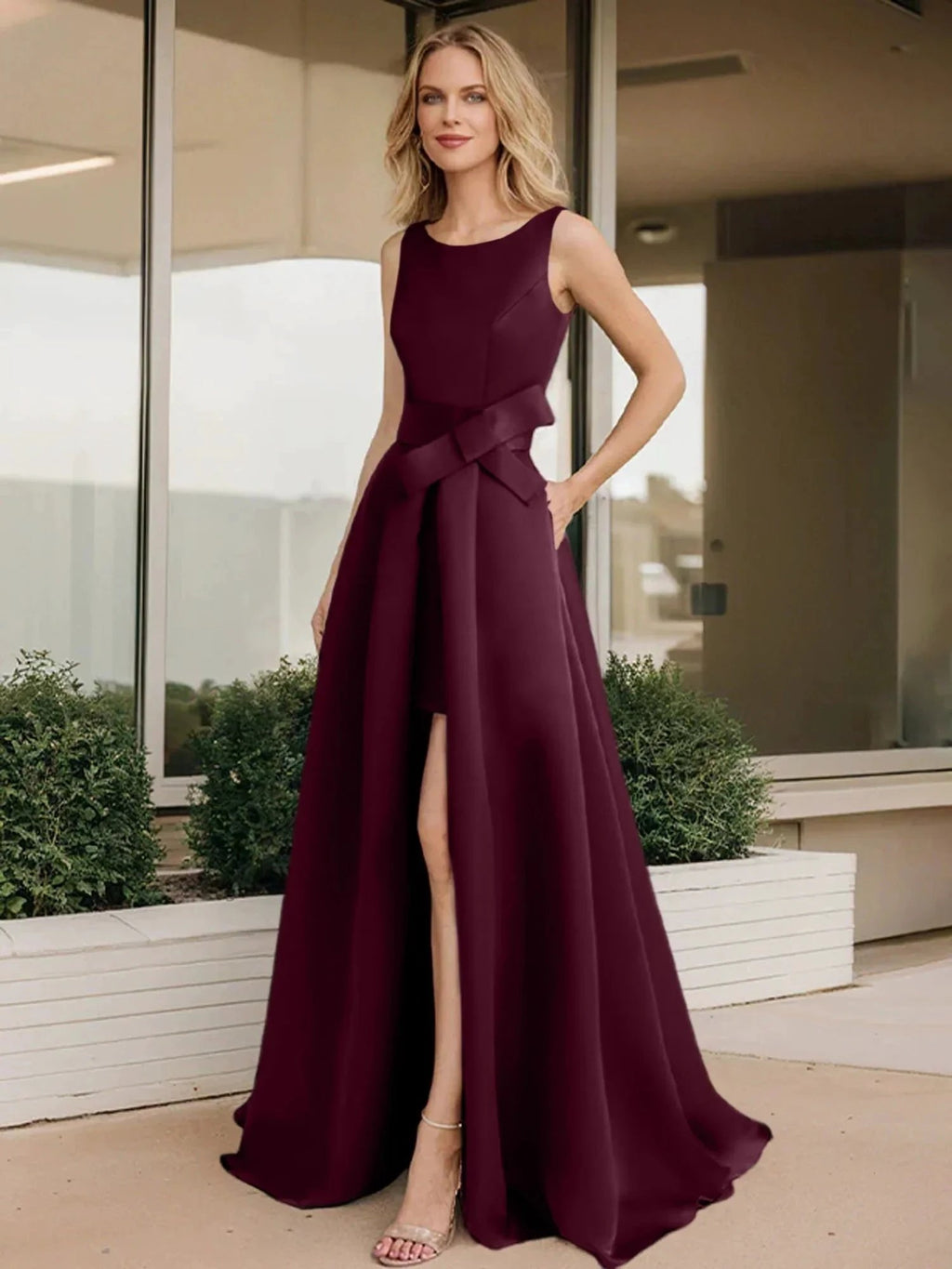 A-Line/Princess Scoop Mother of the Bride Dresses by Dreamylily