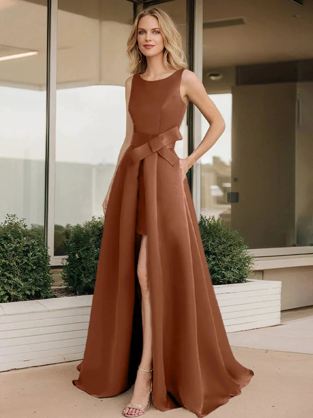 A-Line/Princess Scoop Mother of the Bride Dresses by Dreamylily