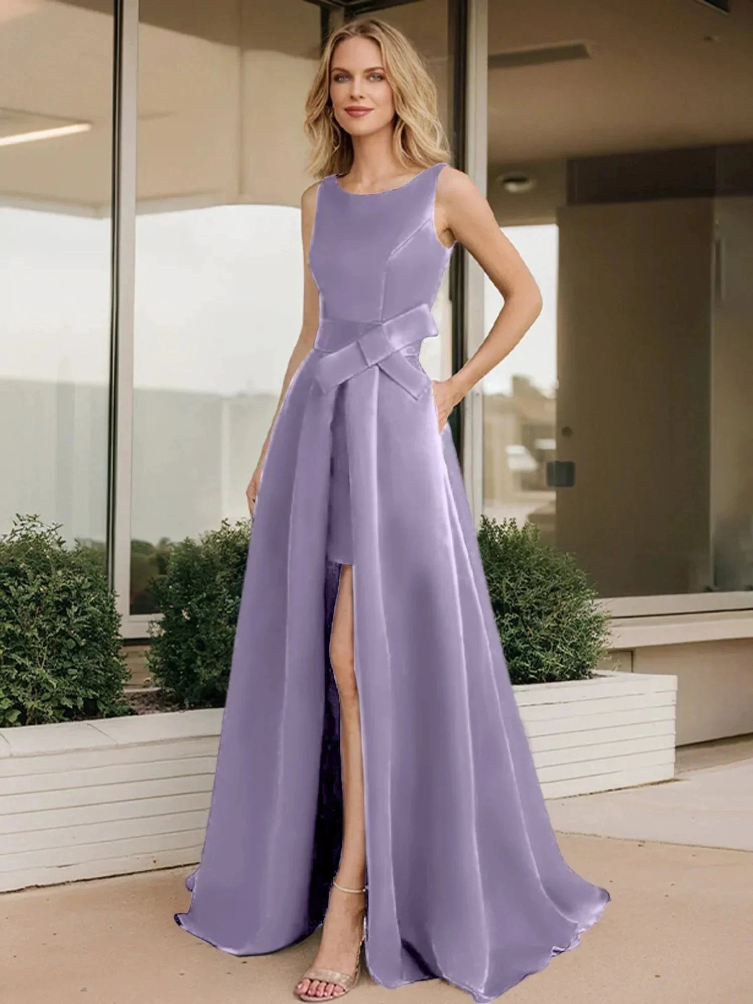 A-Line/Princess Scoop Mother of the Bride Dresses by Dreamylily