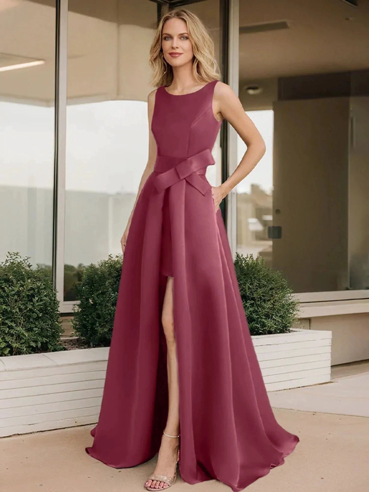 A-Line/Princess Scoop Mother of the Bride Dresses by Dreamylily