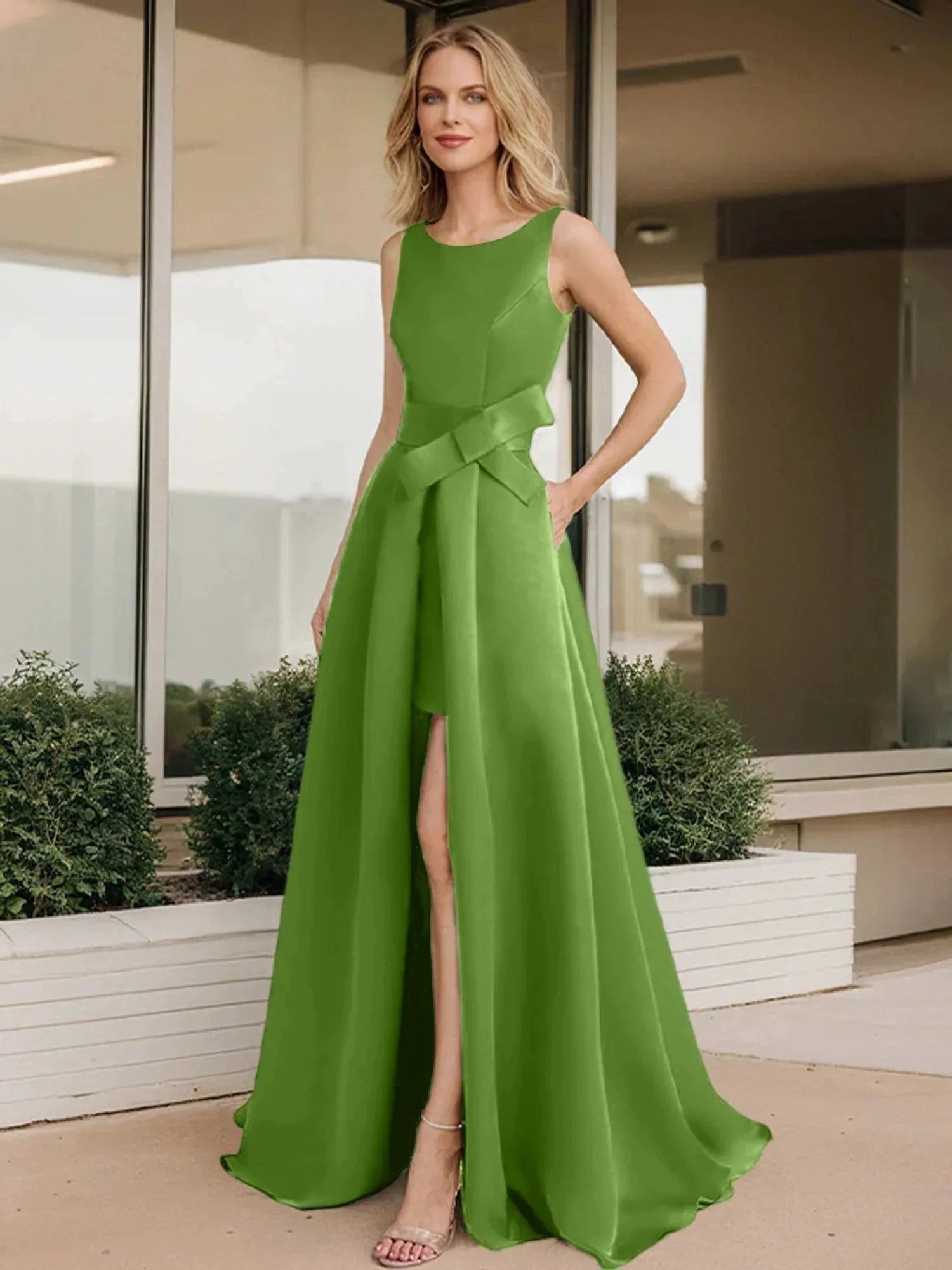 A-Line/Princess Scoop Mother of the Bride Dresses by Dreamylily