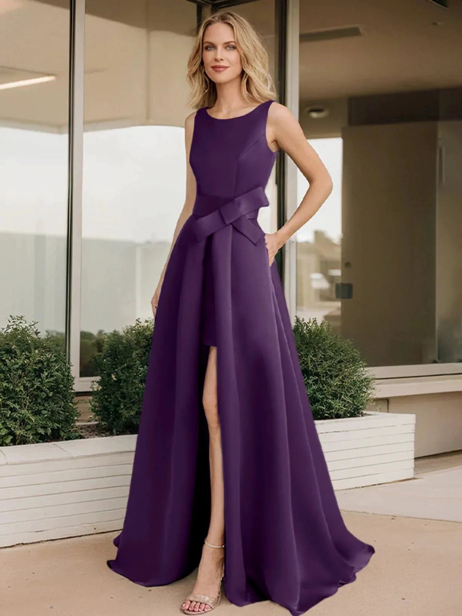 A-Line/Princess Scoop Mother of the Bride Dresses by Dreamylily