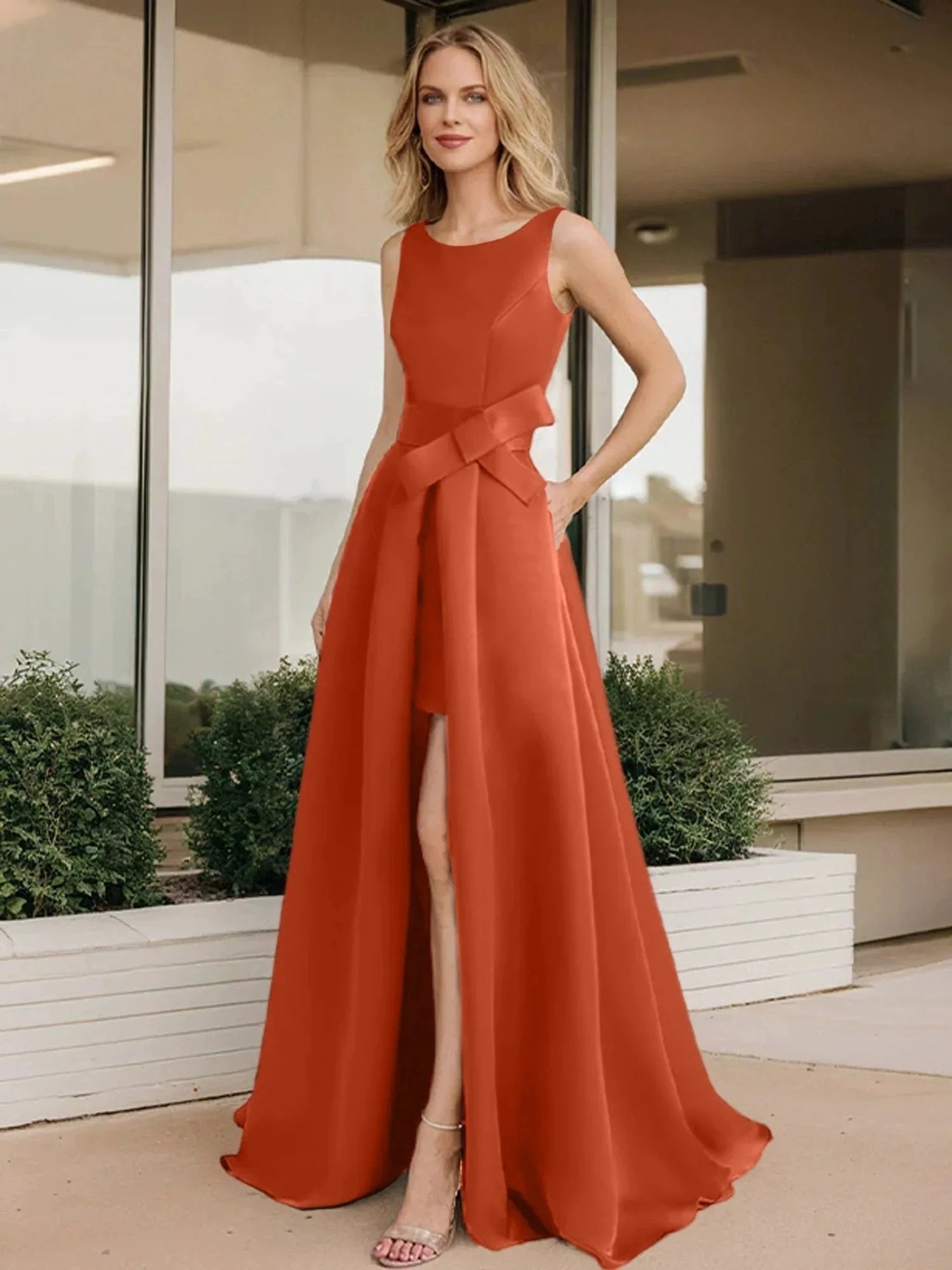 A-Line/Princess Scoop Mother of the Bride Dresses by Dreamylily