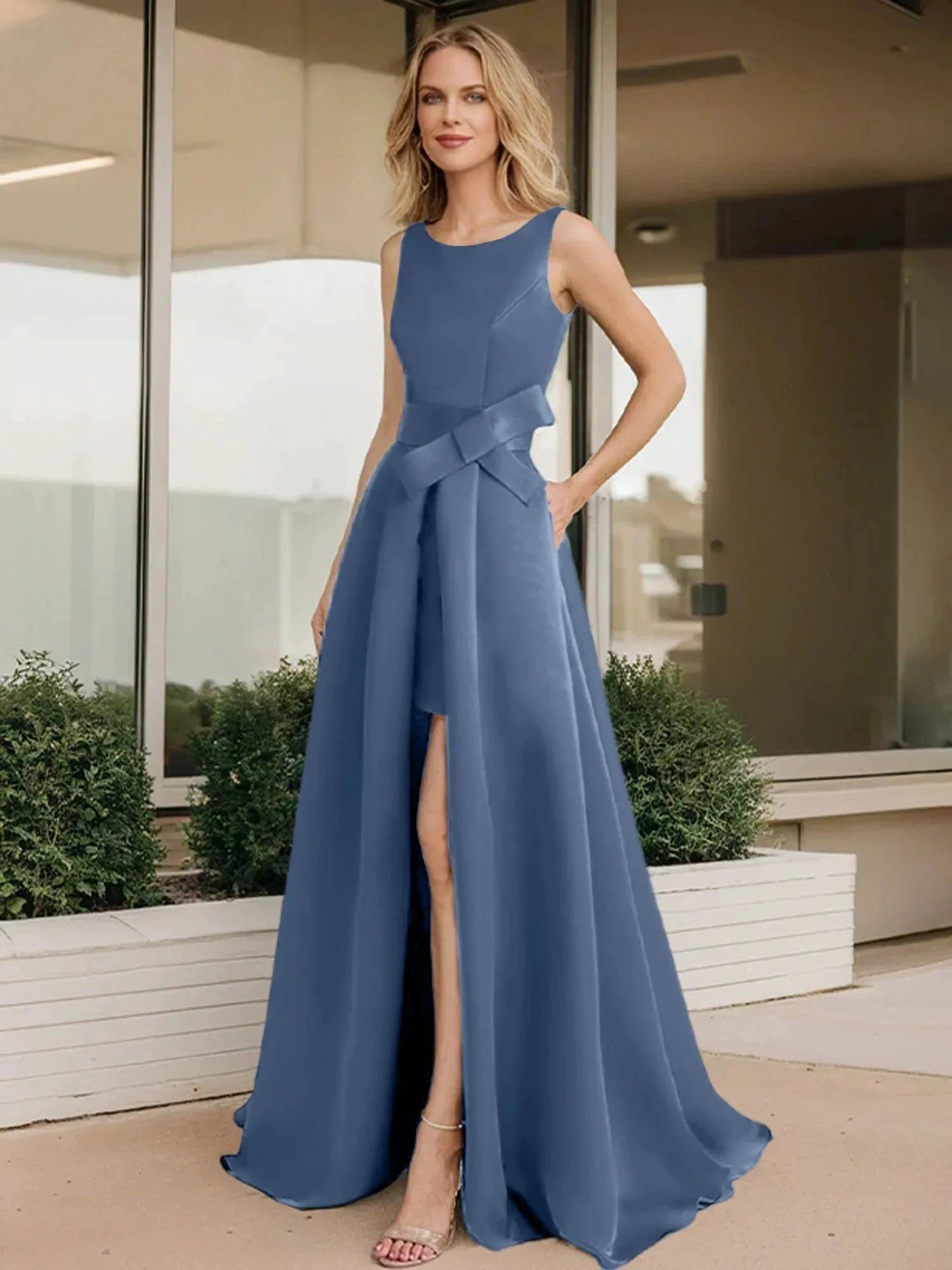 A-Line/Princess Scoop Mother of the Bride Dresses by Dreamylily