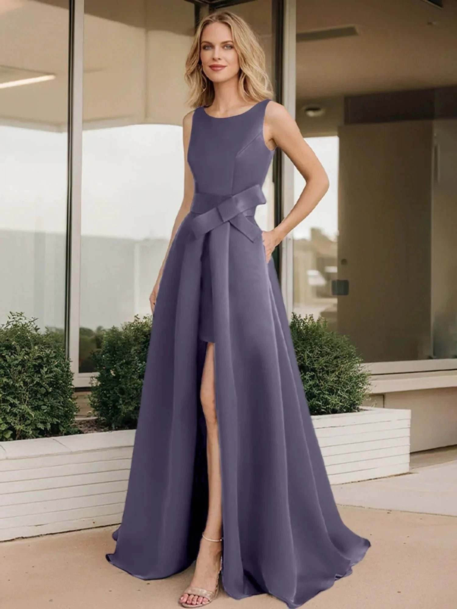 A-Line/Princess Scoop Mother of the Bride Dresses by Dreamylily