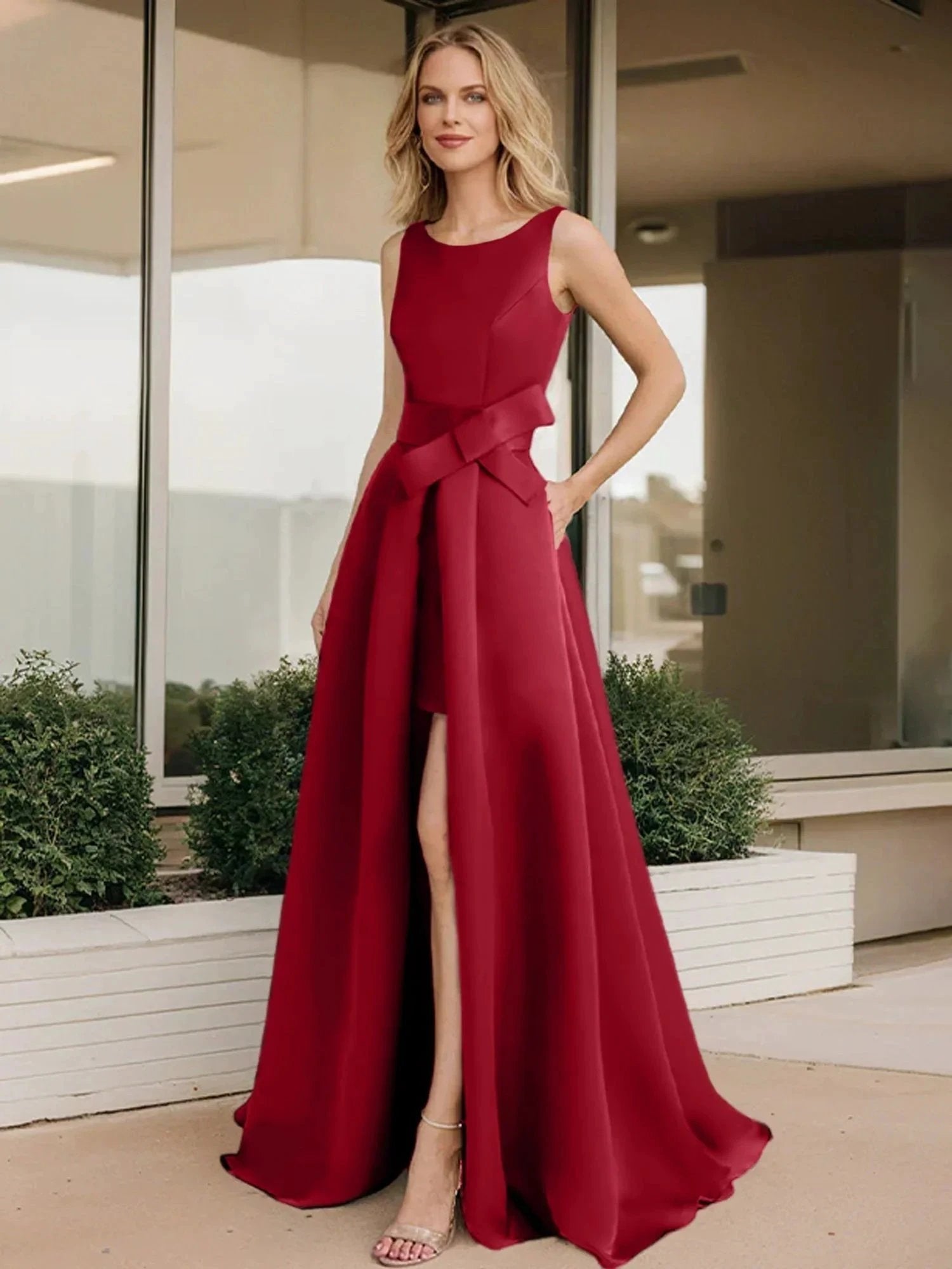 A-Line/Princess Scoop Mother of the Bride Dresses by Dreamylily