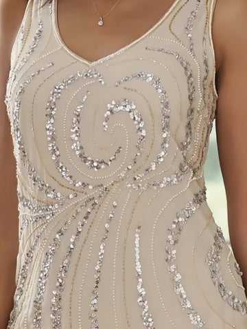 Vestidos de madre de la novia con escote en V, largo hasta los tobillos, con corte tubo/columna, chaqueta y lentejuelas 