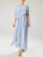 Sheath/Column Scoop Short Sleeves Mother of the Bride Dresses with Tassel by Dreamylily