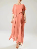 Sheath/Column Scoop Short Sleeves Mother of the Bride Dresses with Tassel by Dreamylily