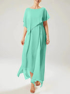 Sheath/Column Scoop Short Sleeves Mother of the Bride Dresses with Tassel by Dreamylily