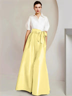 A-Line/Princess Shirt Collar Short Sleeves 2 pieces Mother Of The Bride Dresses by Dreamylily