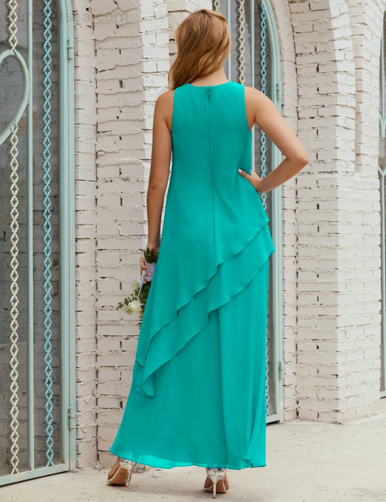 Chiffon Long Plus Size Mother of Bride Dresses Formal Bridesmaid Prom Gown SY28019