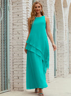 Chiffon Long Plus Size Mother of Bride Dresses Formal Bridesmaid Prom Gown SY28019