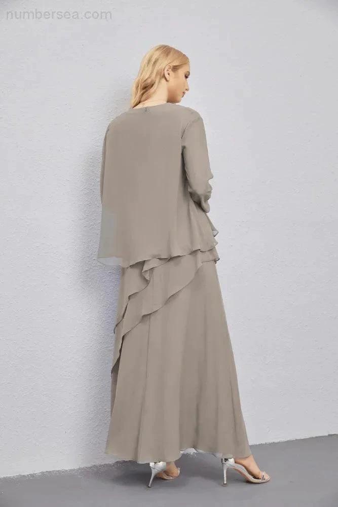 Mother of Bride Dresses with Open Front Lightweight Cardigan Formal Prom Gown 28081 by numbersea