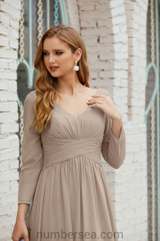 Numbersea Bridesmaid Dress Chiffon Formal Party Dress Evening Dress 28016