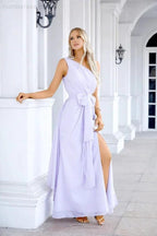 Ladies Chiffon One Shoulder Bridesmaid Evening Dress Wedding Party Evening Dress 28133 by numbersea