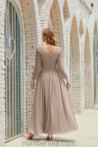 Numbersea Bridesmaid Dress Chiffon Formal Party Dress Evening Dress 28016
