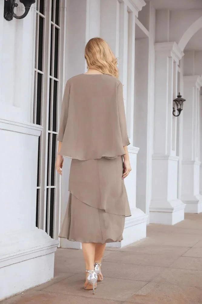 Sunnderly Two-Piece A-line Mother of The Bride Dress Formal Party Gown Dress SY28072 by numbersea