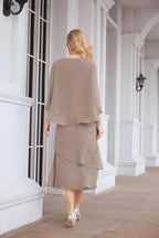 Sunnderly Two-Piece A-line Mother of The Bride Dress Formal Party Gown Dress SY28072 by numbersea