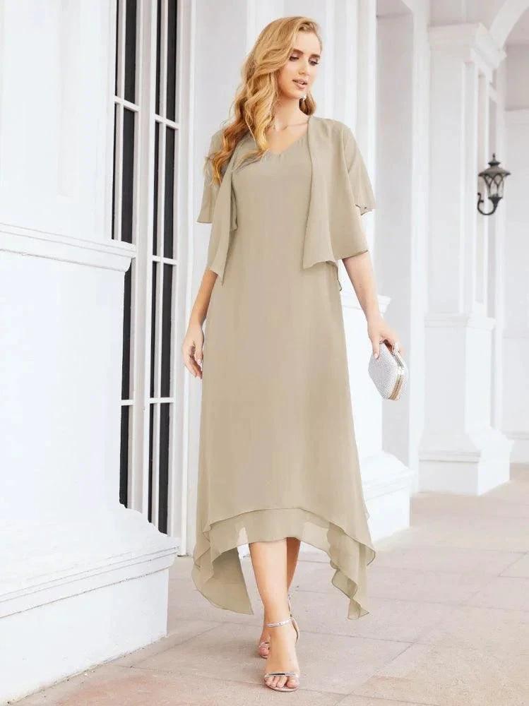 Sunnderly Two-Piece A-line Mother of The Bride Dress Formal Party Gown Dress SY28073 by numbersea