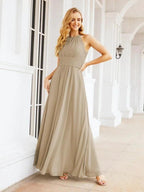 Numbersea Keyhole Bridesmaid Dresses Sleeveless Formal Evening Party Prom Gowns 28043 by numbersea
