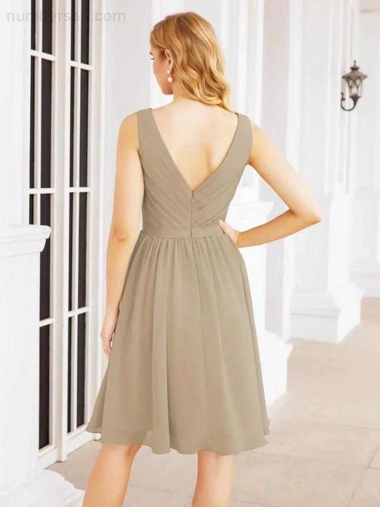 Numbersea Homecoming Dresses Knee Length Skirt V Back 28062 by numbersea