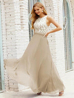 Lace Bridesmaid Dress Floor Length Evening Gowns with Pockets 28017 by numbersea